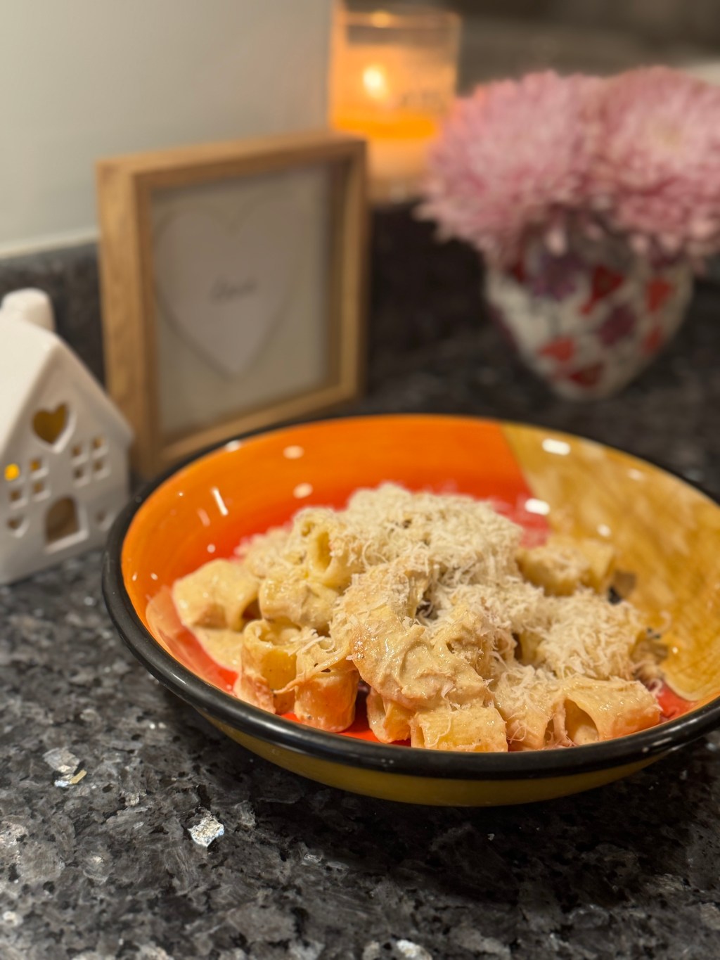 Pasta with Shredded Chicken in a Creamy Parmesan & Gorgonzola&nbsp;Sauce